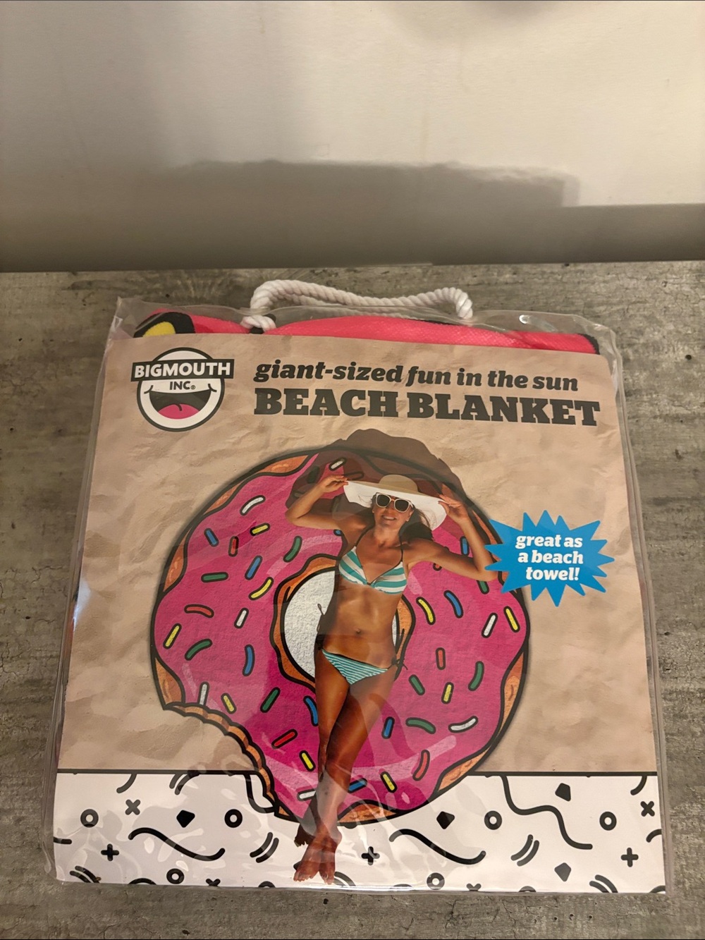 NWT Giant Donut Beach Blanket/Towel